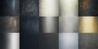 © Artem - Metal textures collage, featuring diverse surfaces with scratches and shades.