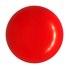 Wall Mural - 3d red sphere isolated on transparent background