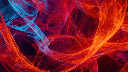 Wall Mural - abstract swirling patterns of red and blue light creating vibrant energies in dynamic designs