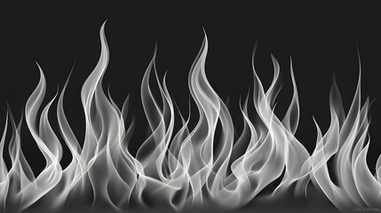 Wall Mural - Abstract Flames Creating An Intense Energy Visual With Black And Gray Background