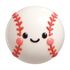 Wall Mural - png cute baseball with face