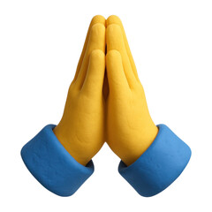 Wall Mural - png colorful praying hands emoji.