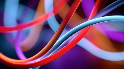 Wall Mural - Abstract Colorful Waves of Light Creating Dynamic Patterns in a Vibrant Visual Design