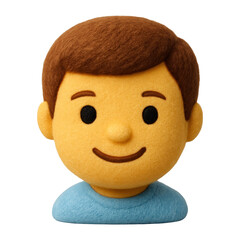 Wall Mural - png 3d emoji boy face smiling