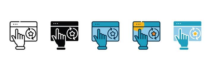 Usability Icon Set Multiple Style Collection
