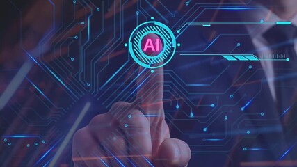 IT Employee touch ai based virtual screen