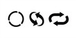 © garasi icons - Refresh icon. Exchange symbol. Recycle symbol. Repeat and reload, and arrow rotation circle synchronization. Editable stroke outline styles for app user interfaces and web elements.