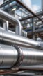 © pvl0707 - Pipes and tubing in a modern industrial facility with a focus on metalwork and engineering
