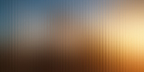 Wall Mural - A soft, blurred background with vertical lines transitions from a cool blue to a warm golden orange, evoking a sense of calm and warmth