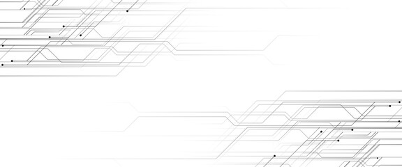 Wall Mural - vector abstract futuristic white technology dots and lines background