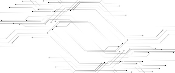 Wall Mural - vector abstract futuristic white technology dots and lines background