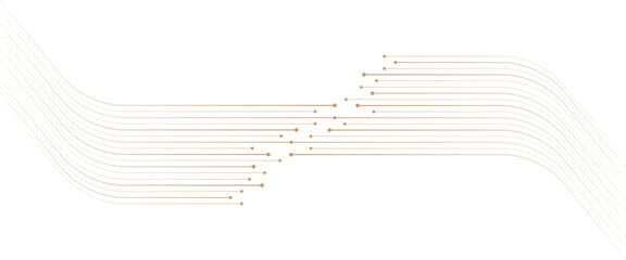 Wall Mural - vector digital technology gold lines graphic abstract design