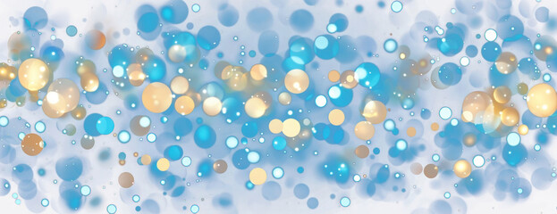 Wall Mural - png light blue background lights blurred bokeh.