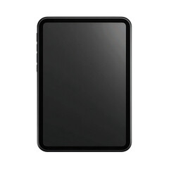 Minimal tablet frame with smooth slim bezel and empty display area, isolated on transparent background.
