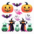 © MEHEDI - Happy Halloween Banner with Pumpkins – Festive Vector Template