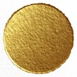 © Hamzi - A textured, circular gold foil element with a rough, uneven edge, isolated on a white background