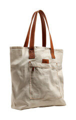 Stylish tote bag display urban product fashion view isolated on transparent background, png