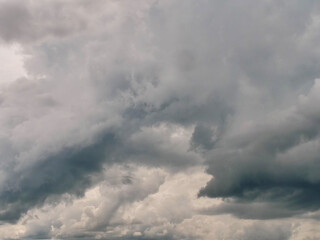 Wall Mural - Dramatic cloudy blue sky. Nature background for design and sky replacement.