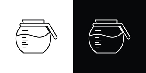 Wall Mural - Coffee pot icons, vector best stroke icon EPS