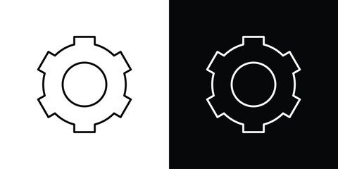 Wall Mural - Settings icons, vector best stroke icon EPS