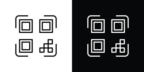 Wall Mural - Qrcode icons, vector best stroke icon EPS