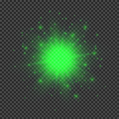 Wall Mural - light effect of green lens flares
