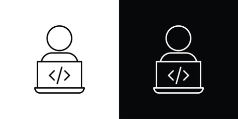 Programmer icon. Simple element illustration.