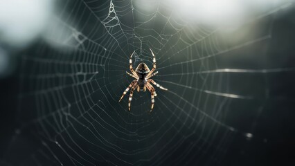 Spider in its web