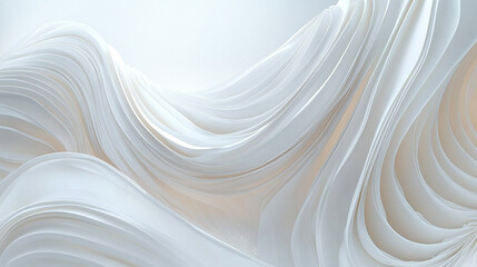 Wall Mural - a high-end, clean design with a three-dimensional wave pattern. an artistic and simple backdrop of w