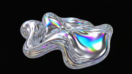 chrome aluminum shape 3d isolated video motion