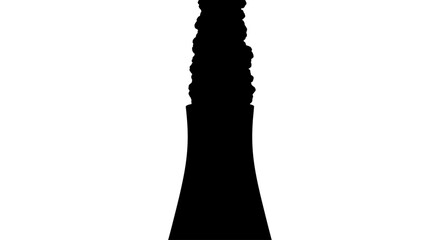 Wall Mural - silhouette of a bottle with a textured cap, elegant and simple design, perfect for cosmetics or perf
