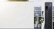 © VisioSynth - Sustainable EV Charging Station with Solar Energy Background