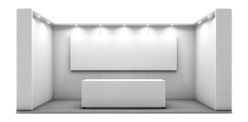 Modern Exhibition Space Isolated on Transparent Background for Showcase