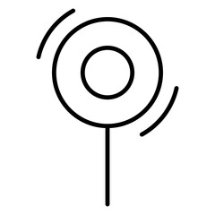 Canvas Print - Minimalist outline location pin icon with a simple stick base.