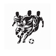 © Imam - Sport Team Silhouette Playing Soccer Vector Logo Design on white background