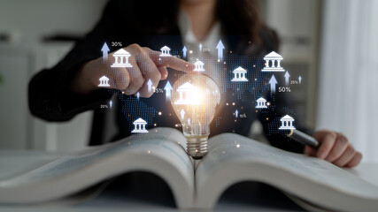 Wall Mural - Online banking and digital banking innovation combining finance and technology, optimizing online banking systems, mobile banking services, and fintech for seamless experience. Spline