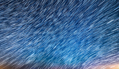 Wall Mural - Star Trails of MilkytW in East Sky Over Mojave Desert Astrophotography in California USA