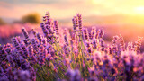 lavender field at sunset