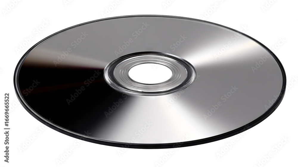 CD/DVD optical disc isolated on transparent background — high ...