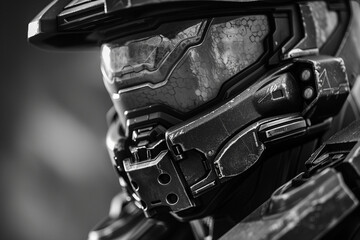 Wall Mural - Image of cosmonaut in a protective spacesuit made generative AI