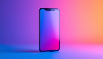 Vibrant Smartphone Mockup Modern Mobile Device Display