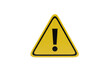 © Boris - A pristine yellow triangular warning sign with sharp edges and a bold black exclamation mark, isolated on a pure brilliant white studio background, concept of business risk and alert