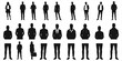 © MdAbdur - Collection of Black Silhouette Human Figures and Body Parts people