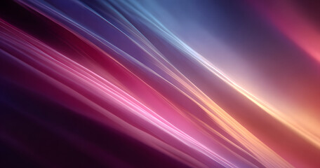 Wall Mural - Abstract pink, purple light streaks. Soft gradients reate luminous effect. Minmalist design, vibrant colrs, smooth transitions.