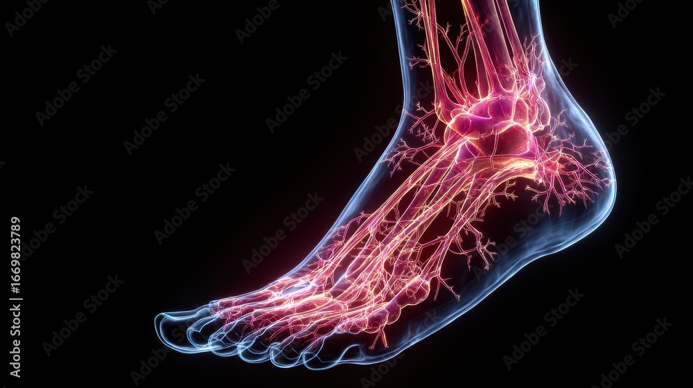 Pain Pattern For Rls Restless Legs Syndrome RLS - Highlighted nerves showing Neuropathic ...