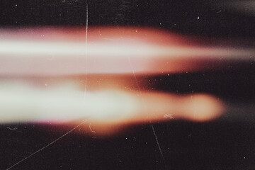 Wall Mural - light leak overlay effect with scratch dust and orange light leaks,retro noisy film texture light le