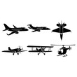© Sketch - Set planes silhouette set