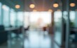 © lei - Blurred office interior background with a blurred door and glass wall, blurry bokeh light effect for a business concept design. High-quality photo, taken with a telephoto lens in realistic daylight.