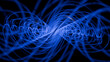 © Tilak - Abstract Blue Light Wave Pattern with Energy Flow on Black Background, blue background