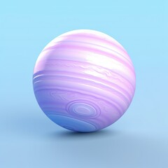 Canvas Print - Sphere purple planet space.